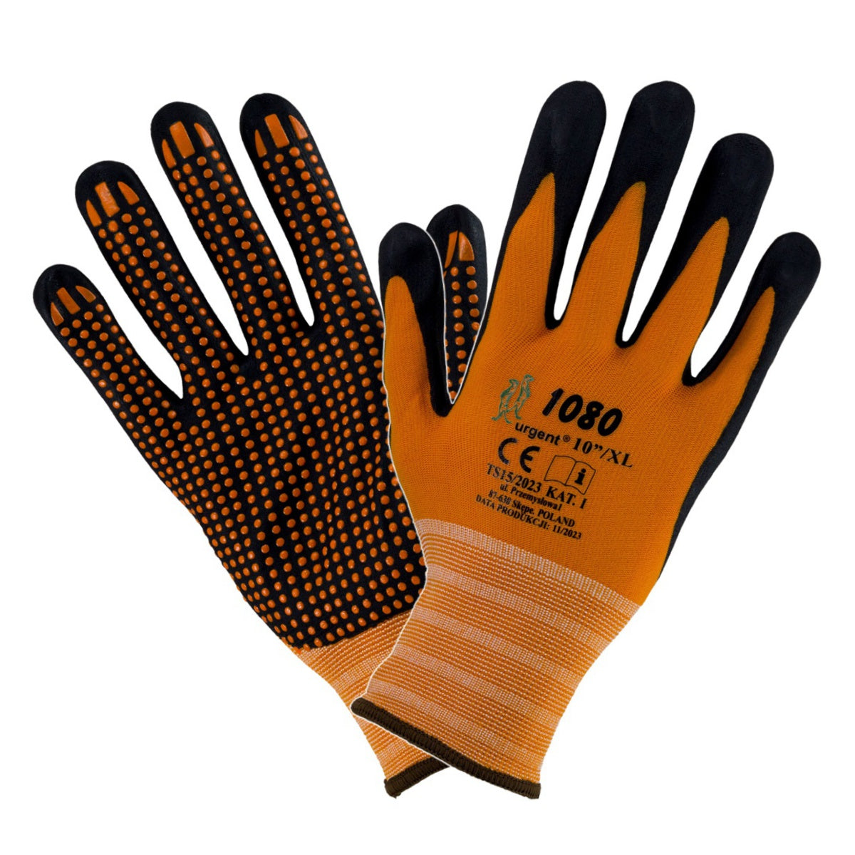 Rękawice robocze impregnowane pokryte nitrylem 1080 URGENT