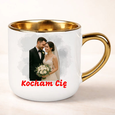Prezent na rocznicę ślubu elegancki kubek ze zdjęciem 400ml