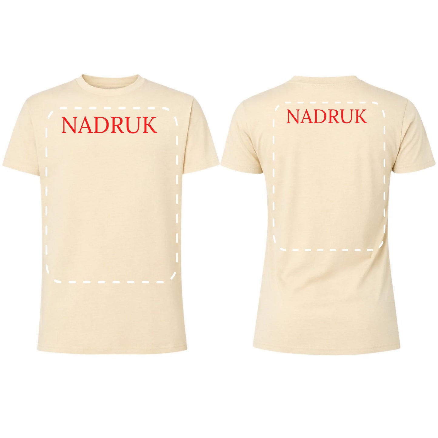 Koszulka reklamowa z logo firmy męska 190gram kremowa