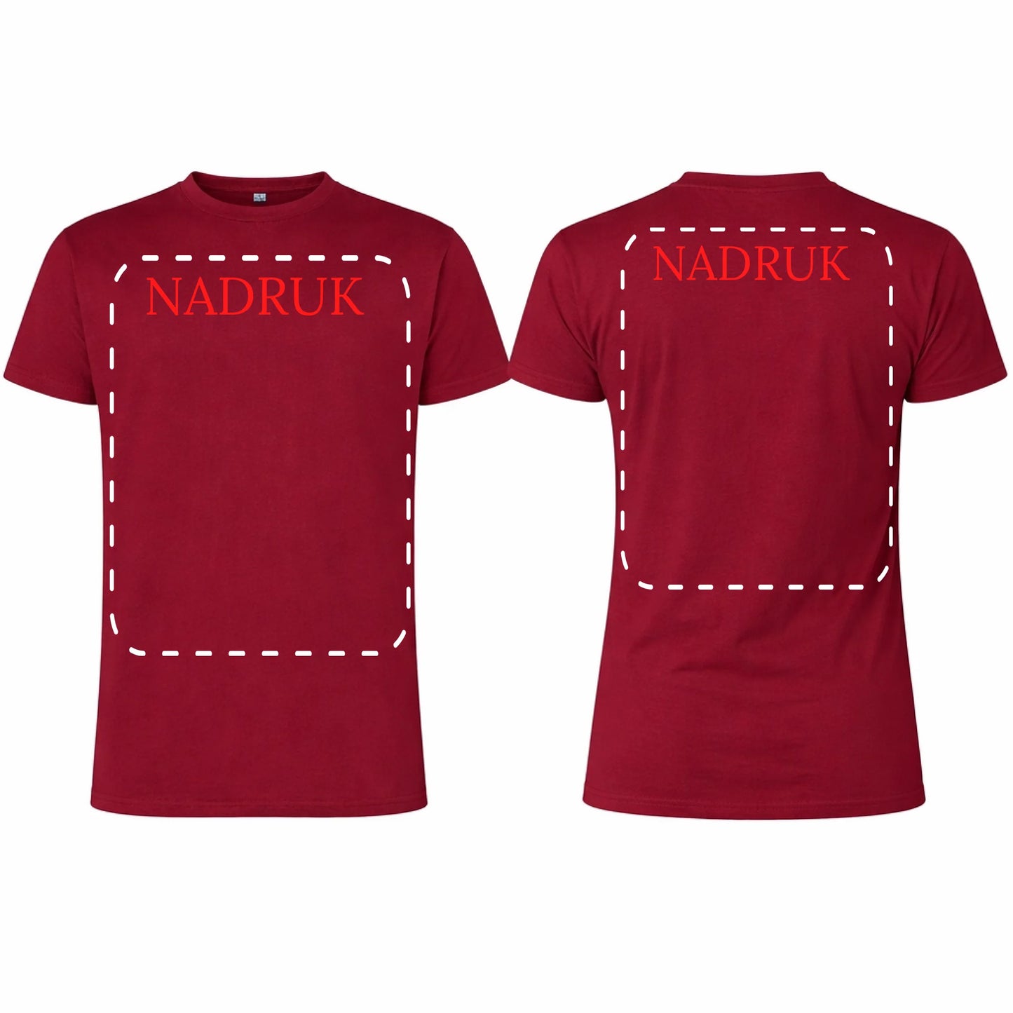 Koszulka reklamowa z logo firmy męska 190gram burgund