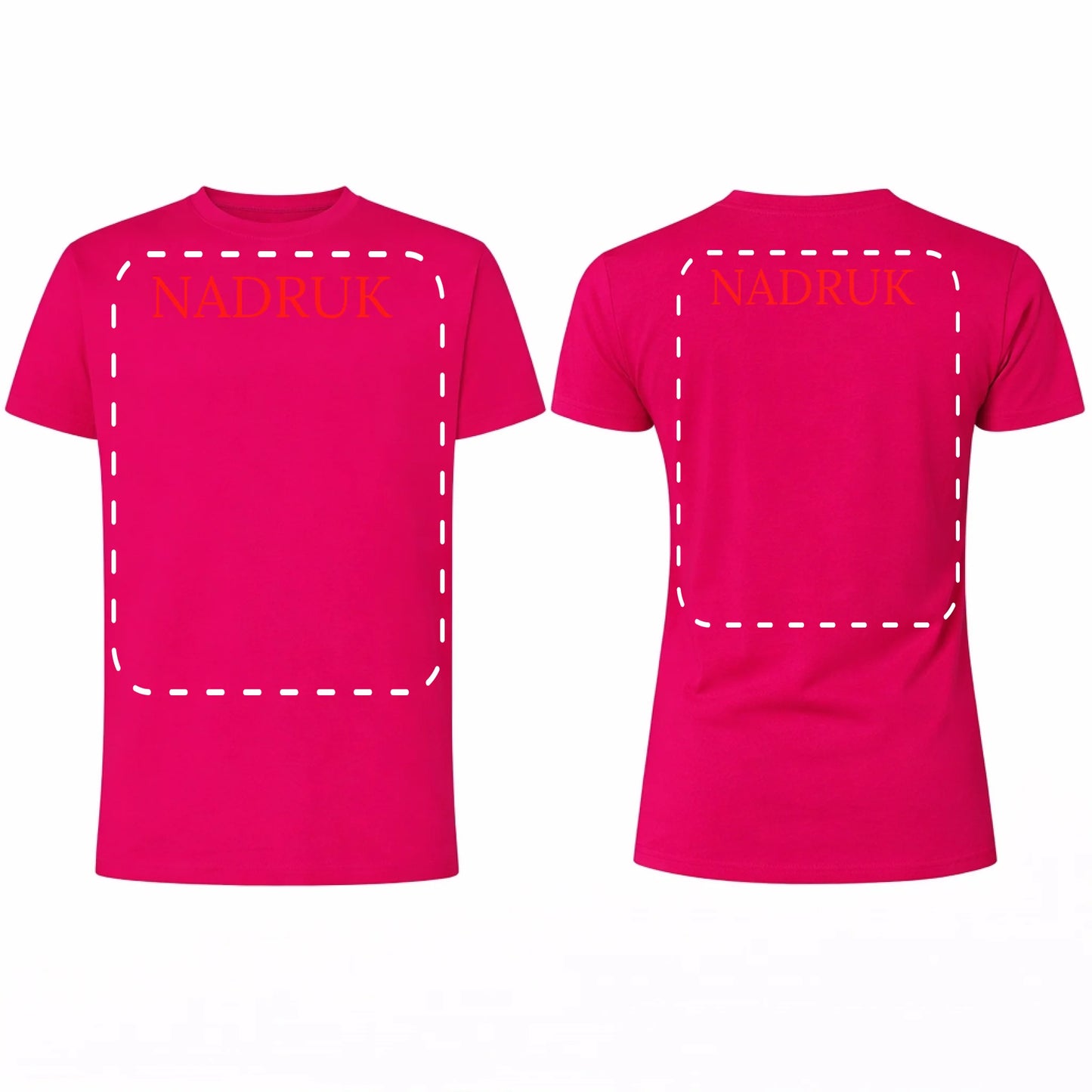 Koszulka reklamowa z logo firmy męska 190gram Malinowa