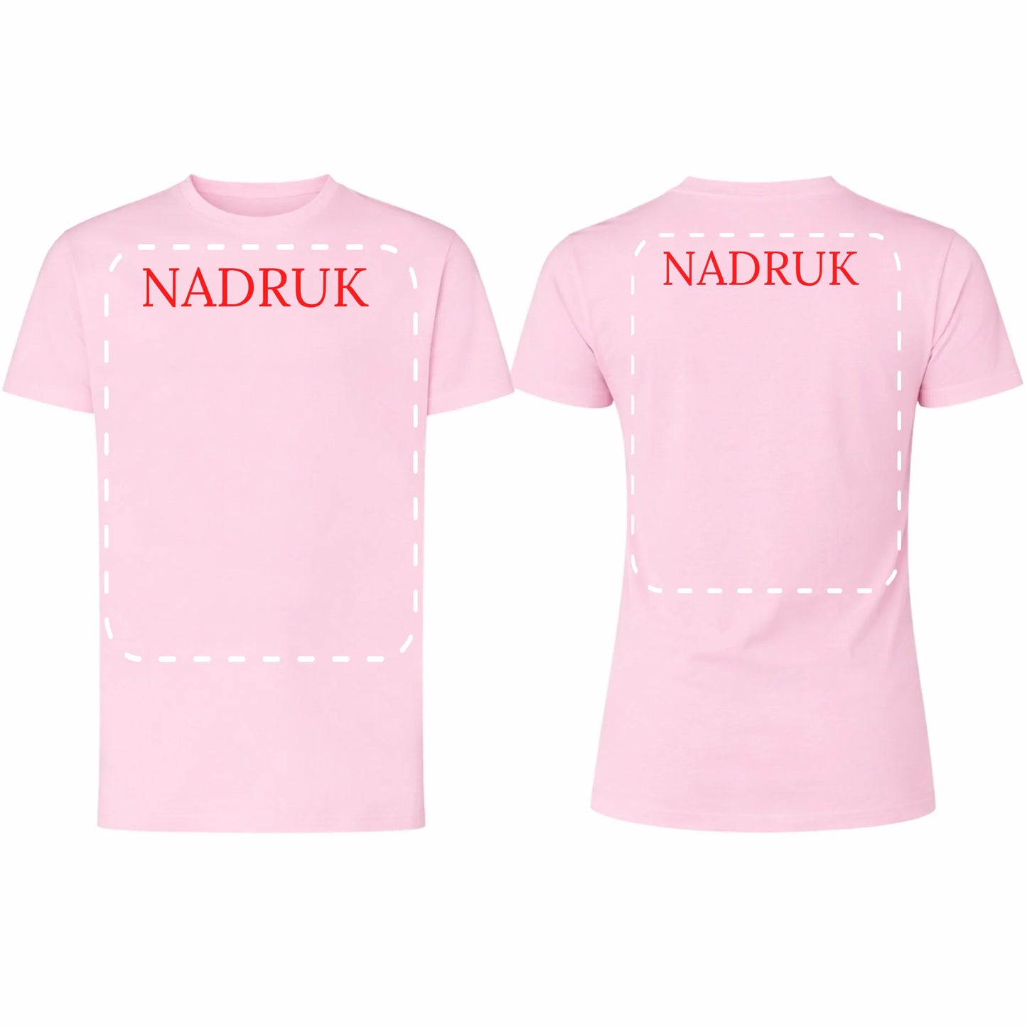 Koszulka reklamowa z logo firmy męska 190gram Różowa
