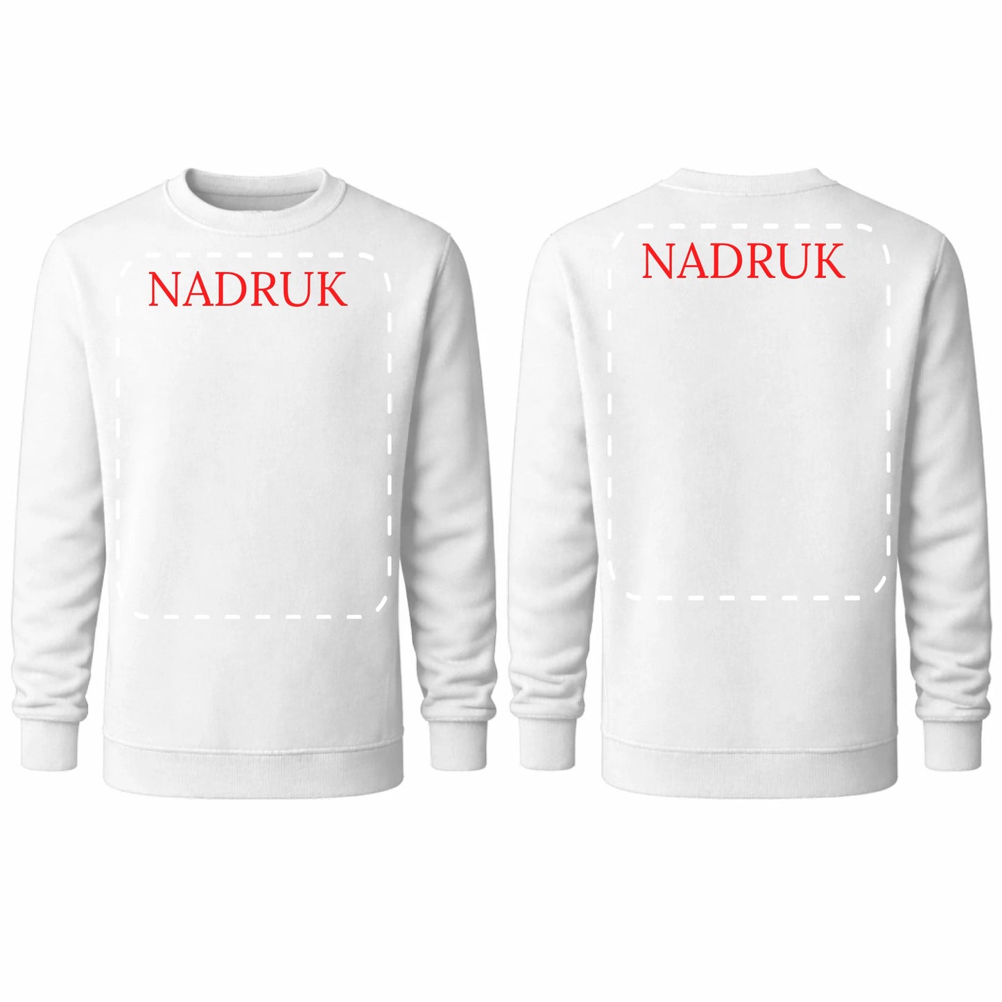 Bluza reklamowa dla firm bez kaptura 290g biała