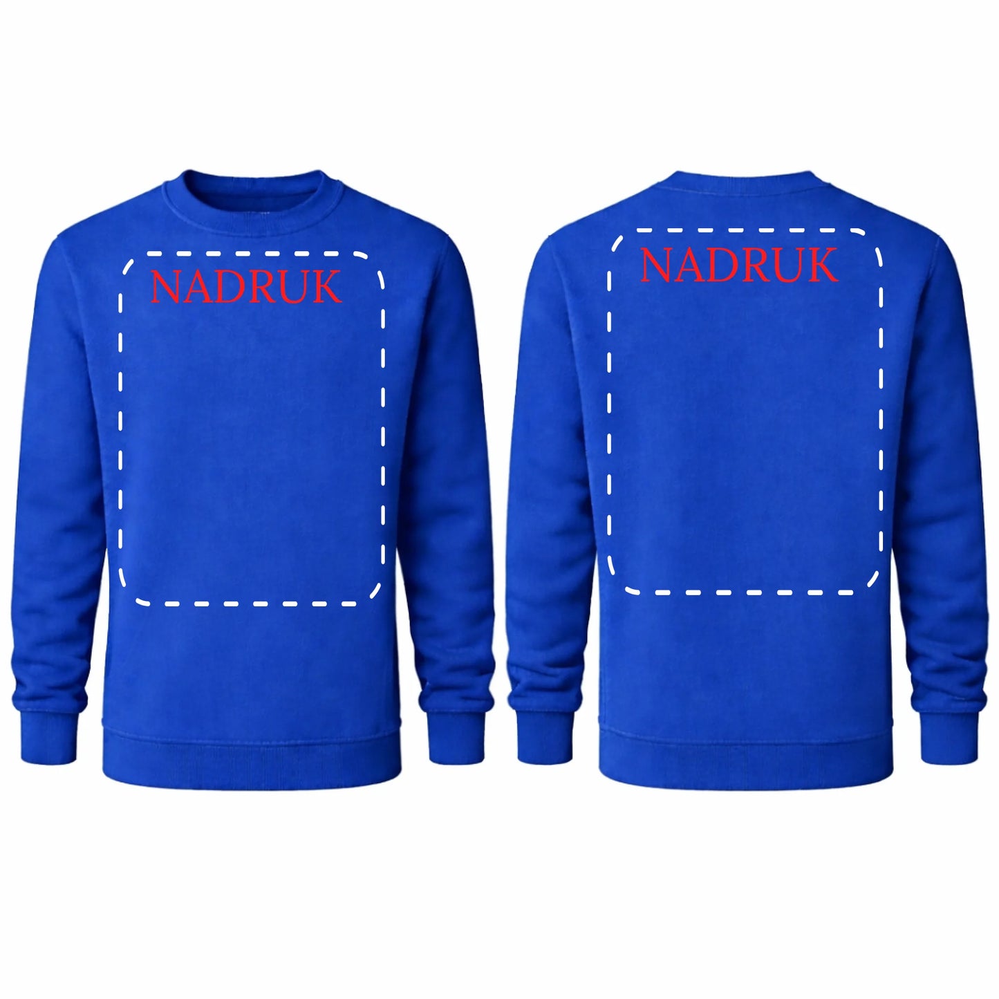 Bluza reklamowa dla firm bez kaptura 290g Royal Blue