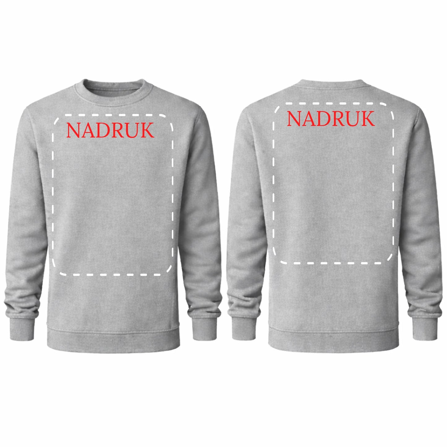 Bluza reklamowa dla firm bez kaptura 290g Szara