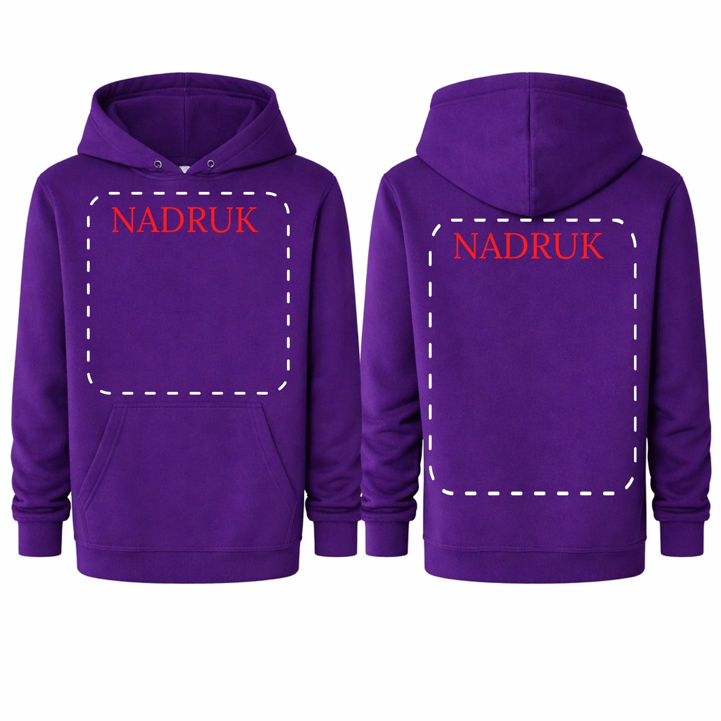 Bluza reklamowa dla firm z logo kangurka z kapturem 290g Purpurowa