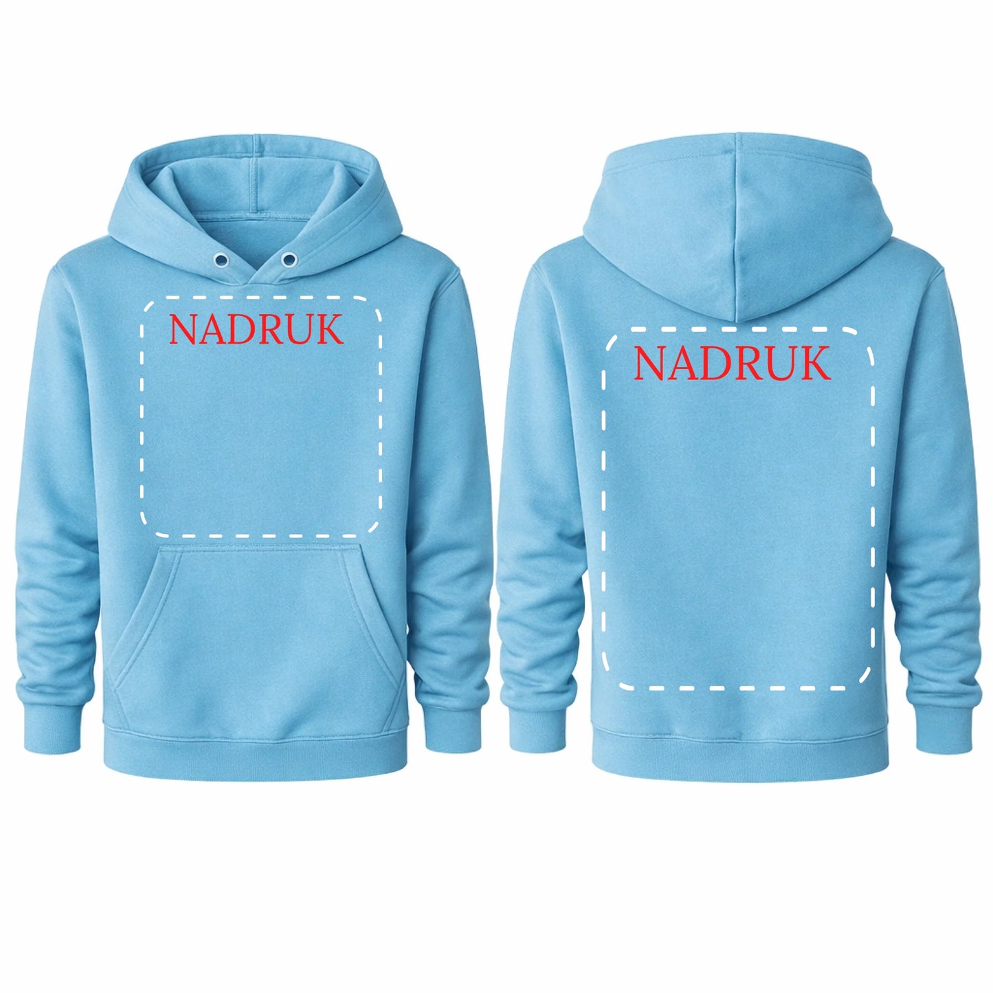 Bluza reklamowa dla firm z logo kangurka z kapturem 290g Sky Blue