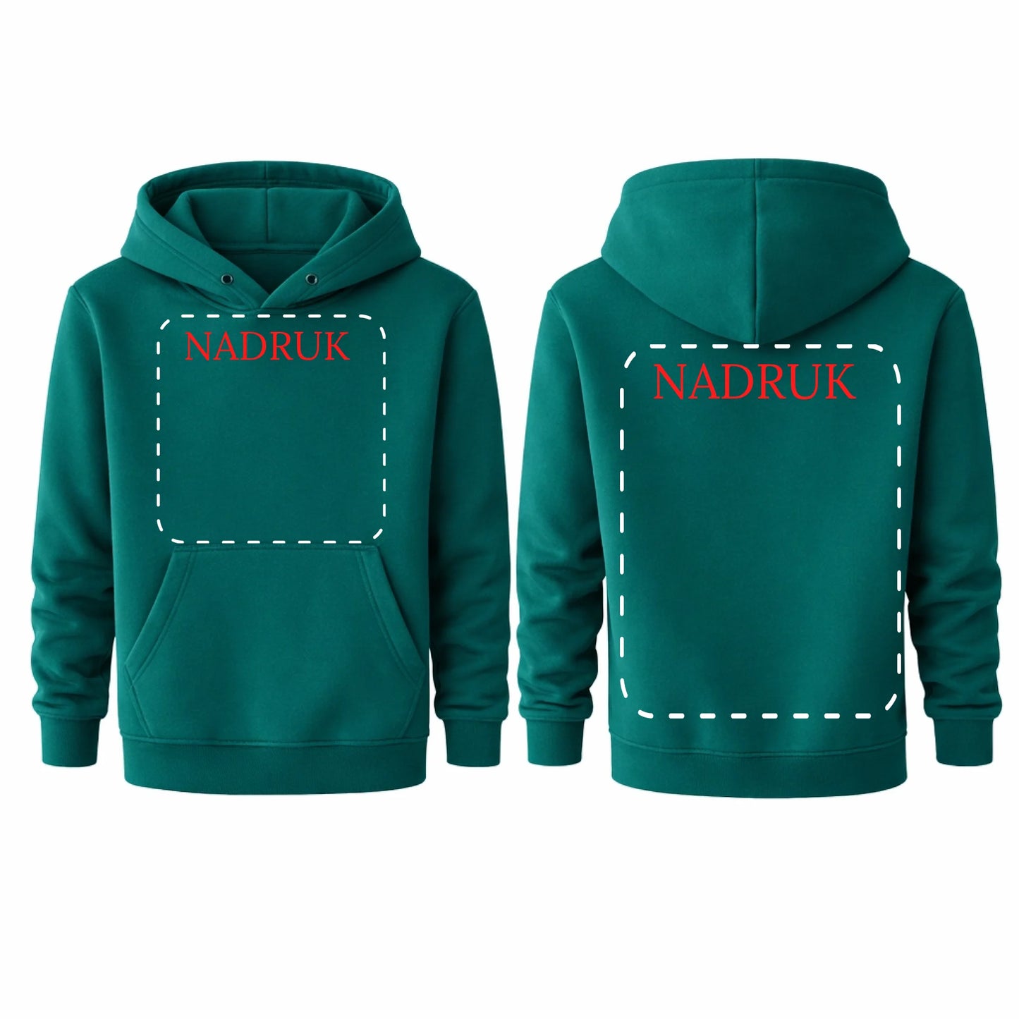 Bluza reklamowa dla firm z logo kangurka z kapturem 290g Tropical Green