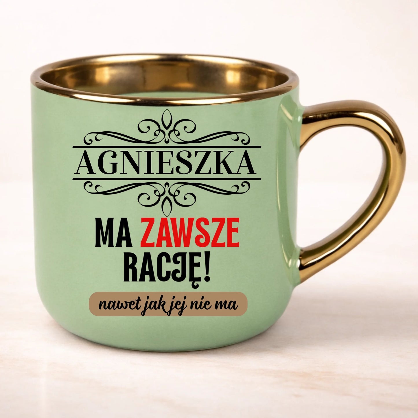 kubek personalizowany z nadrukiem 400ml zielony