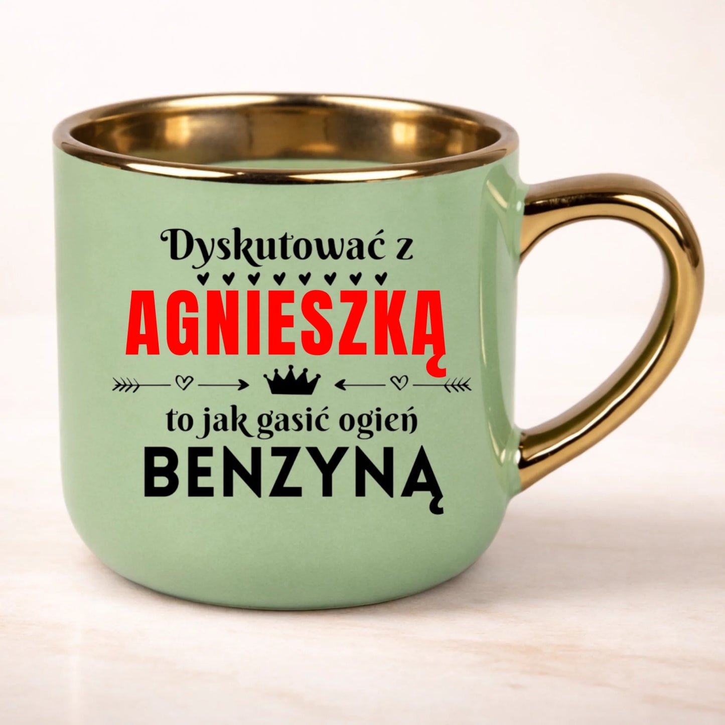 kubek personalizowany z nadrukiem 400ml zielony