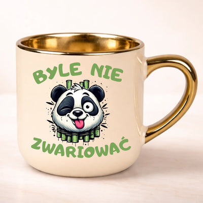 Śmieszny kubek z napisem Byle nie zwariować do pracy na prezent