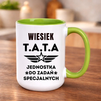 Kubek taty z nadrukiem Tata do zadań specjalnych 440ml
