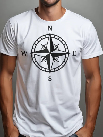 Prezent dla podróżnika koszulka N S E W męska 190gramów