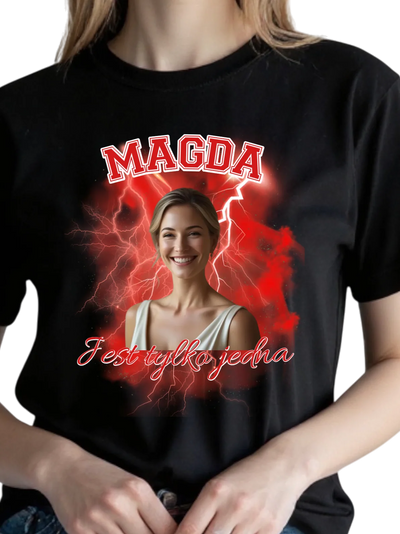 Koszulka damska ze zdjęciem BOOTLEG czarna