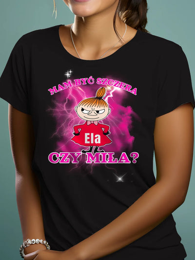 Koszulka damska personalizowana z imieniem bootleg