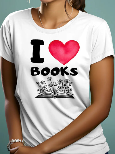 Prezent dla mola książkowego koszulka damska i love books