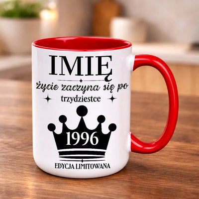 prezent na 30 urodziny imienny kubek życie zaczyna się po 30