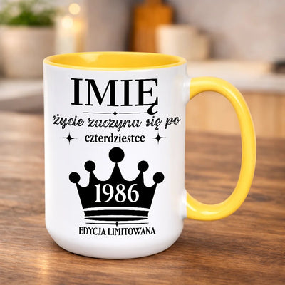 prezent na 40 urodziny imienny kubek życie zaczyna się po 40