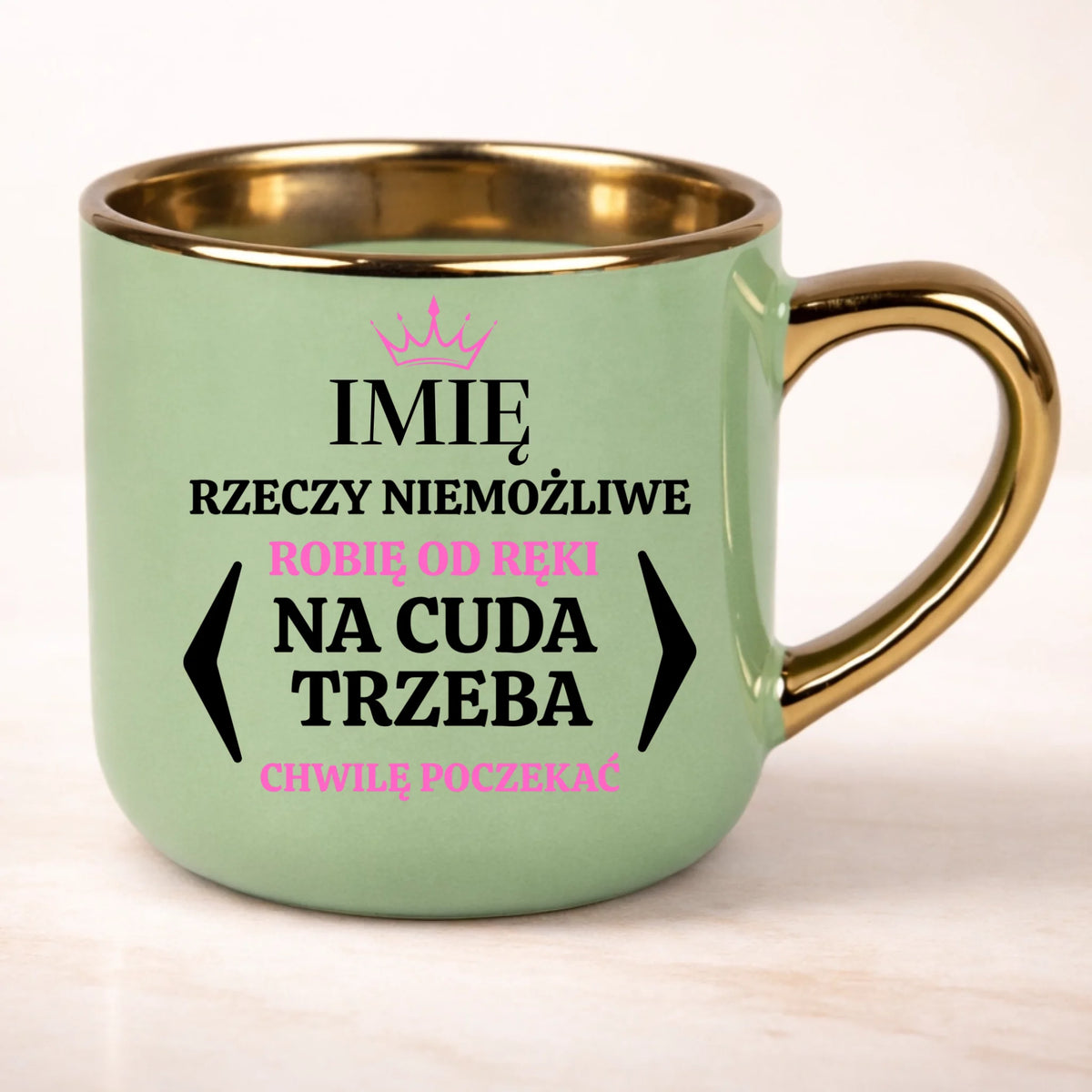 kubek personalizowany z nadrukiem 400ml zielony
