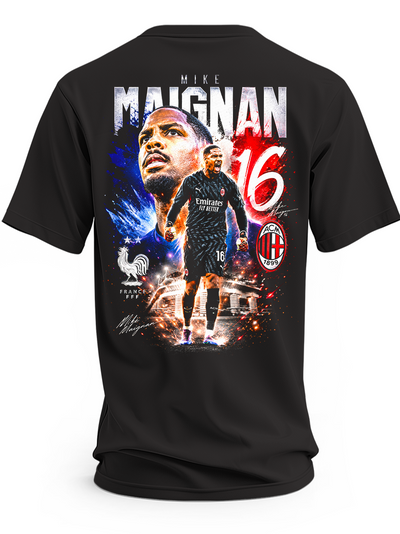 Koszulka z Mike'em Maignanem w barwach AC Milan, numer 16, z motywem reprezentacji Francji
