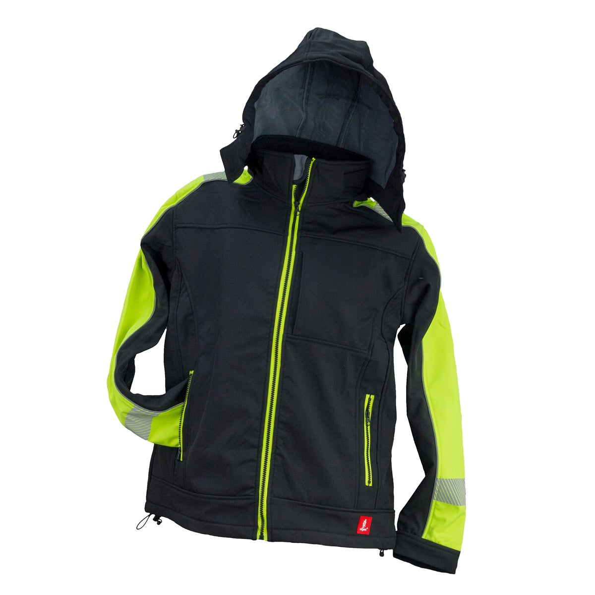 Kurtka SOFTSHELL GL-8364 KAPTUR Urgent Wysoka widoczność odblaskowa BHP 