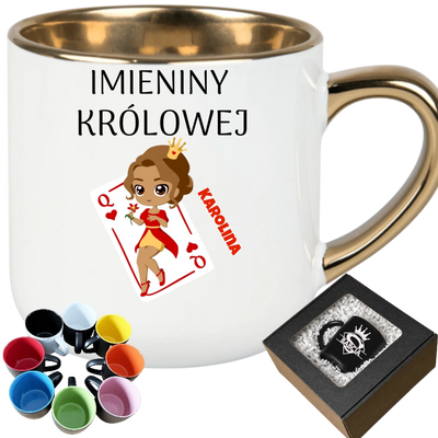 Prezent na walentyki kubek dla królowej z imieniem 400ml