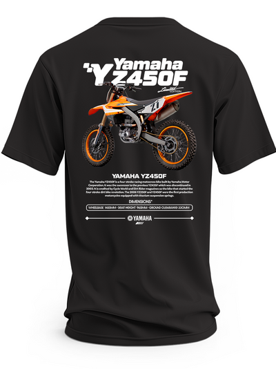 Koszulka Yamaha YZ450F z nadrukiem motocykla