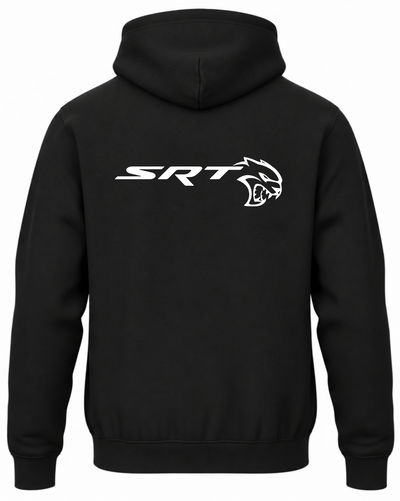 Czarna bluza z kapturem z nadrukiem logo Dodge SRT