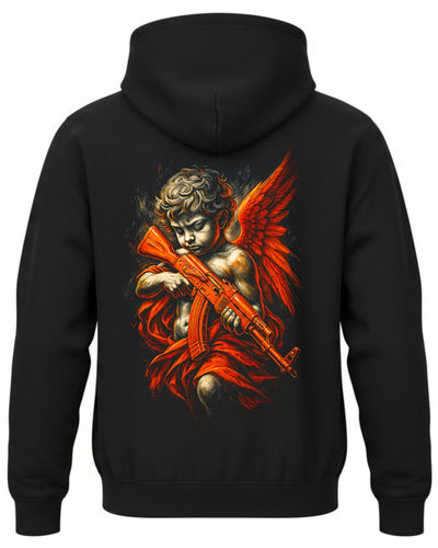 Bluza z aniołem w czerwonych skrzydłach