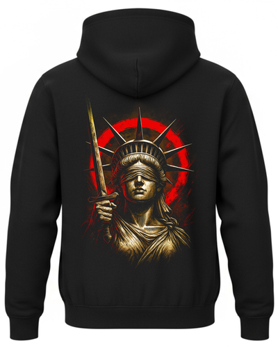 Bluza z postacią w koronie i mieczem