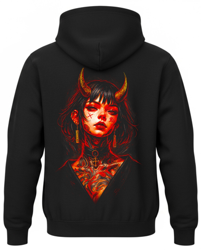 Bluza z portretem kobiety z rogami