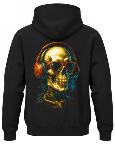 Bluza ze złotą czaszką w słuchawkach