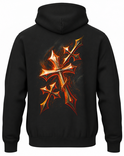 Bluza Artystyczna z płonącymi krzyżami