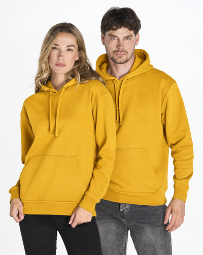 Bluza z własnym nadrukiem unisex kangurka 290gramów żółta JHK