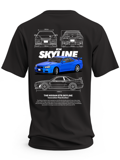 Koszulka męska Nissan GTR skyline R34