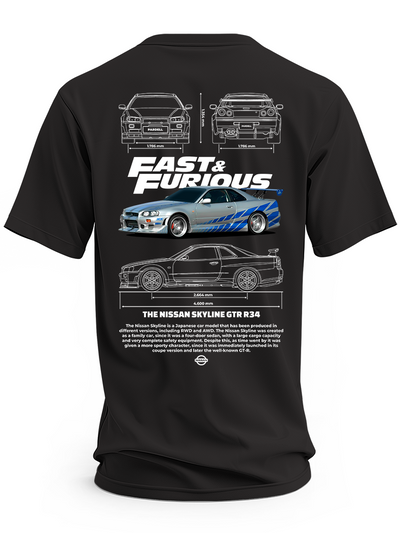 Koszulka męska Nissan GTR Fast and Furious