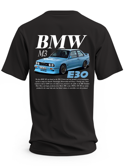 Koszulka męska BMW m3 e30 niebieska