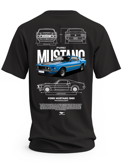 Koszulka męska Ford mustang 1969