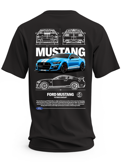 Koszulka męska Ford mustang gt500 shelby niebieski