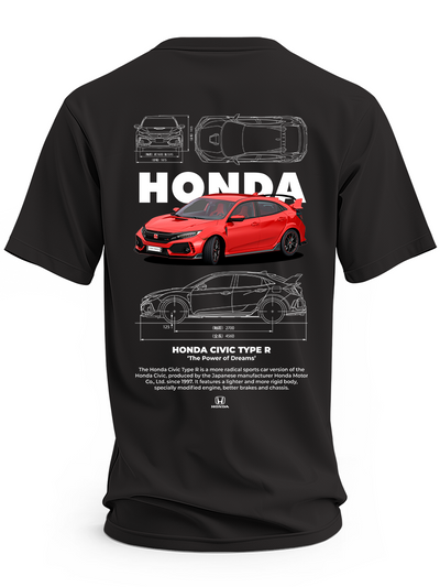 Koszulka męska Honda civic type R #1