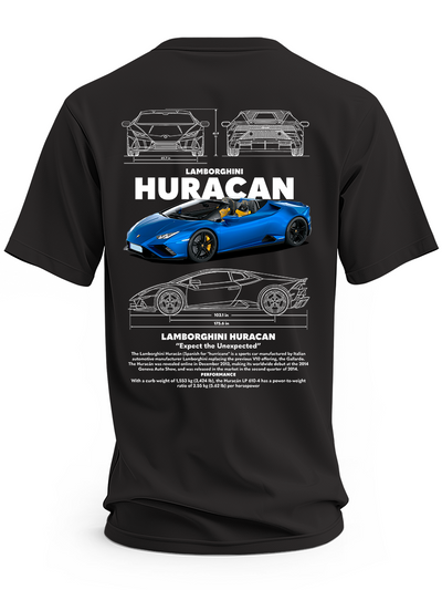 Koszulka męska Lamborghini Aventador Huracan Niebieski