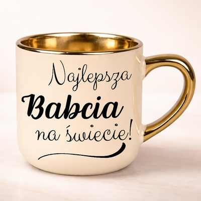 Kubek na dzień babci z napisem najlepsza babcia na świecie