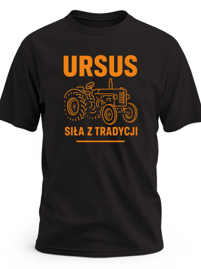 Koszulka męska z nadrukiem z traktorem Ursus PRL