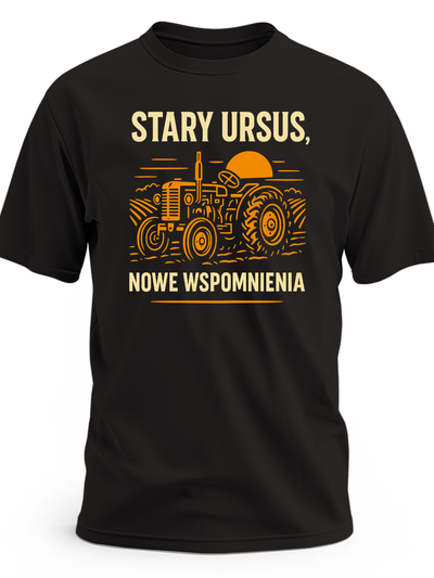 Koszulka z traktorem URSUS dla fana starej motoryzacji PRL