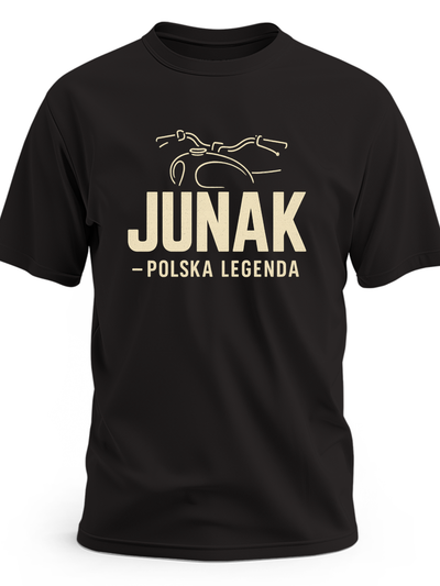 Koszulka męska z nadrukiem Junak Polska legenda dla fana starej motoryzacji PRL