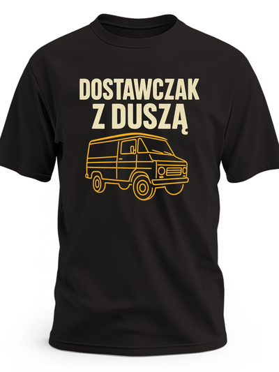 Koszulka męska z nadrukiem Dostawczak z duszą Żuk PRL