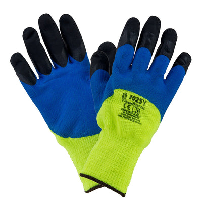Rękawice robocze impregnowane pokryte gumą 1025 Y ZIMA