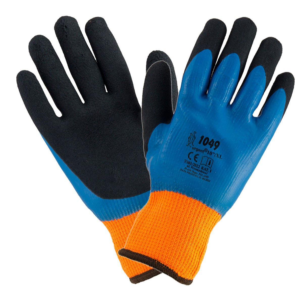 Rękawice robocze impregnowane pokryte gumą 1049 URGENT