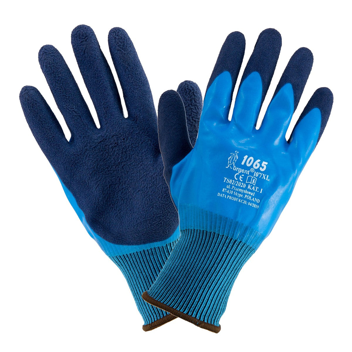 Rękawice robocze impregnowane pokryte gumą 1065 URGENT