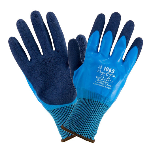 Rękawice robocze impregnowane pokryte gumą 1065 URGENT